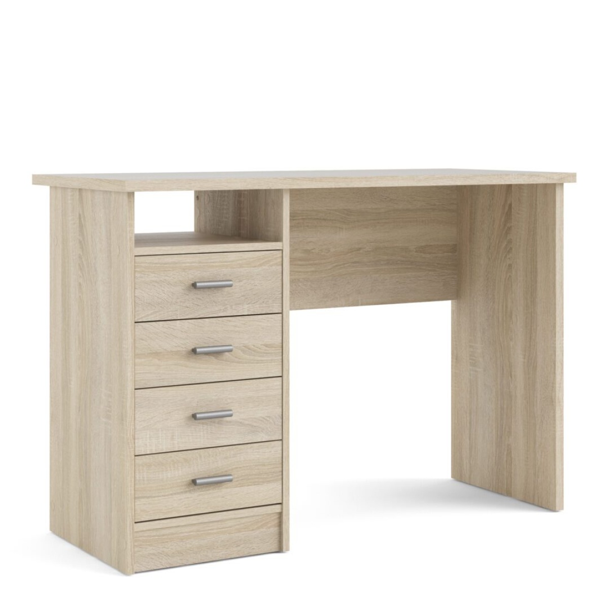 Remote 4 Drawer Desk In Oak