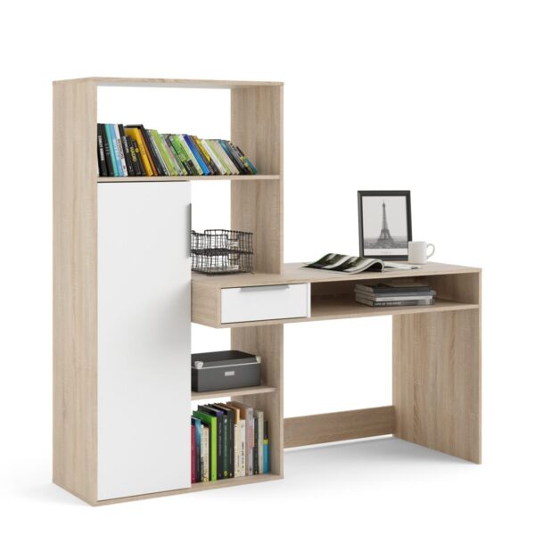 71980173ak49-Function-Plus-Desk-multi-functional-unit-with-drawer-and-1-door-163x60xh155-cm-in-Oak-and-White_L2