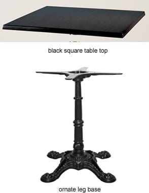 Ornal Cast Iron Table Ornate Base Design