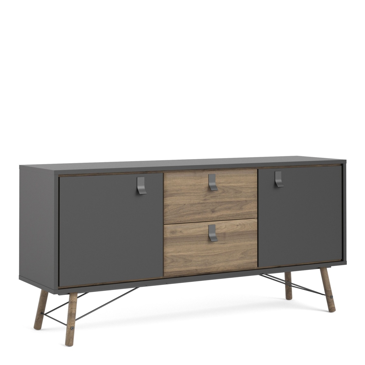 Effy Black Sideboard 2 Doors 2 Drawers