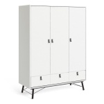 Sny Wardrobe 3 Doors + 3 Drawers In Matt White