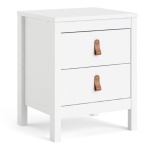 Bartikan Bedside Table 2 drawers in White