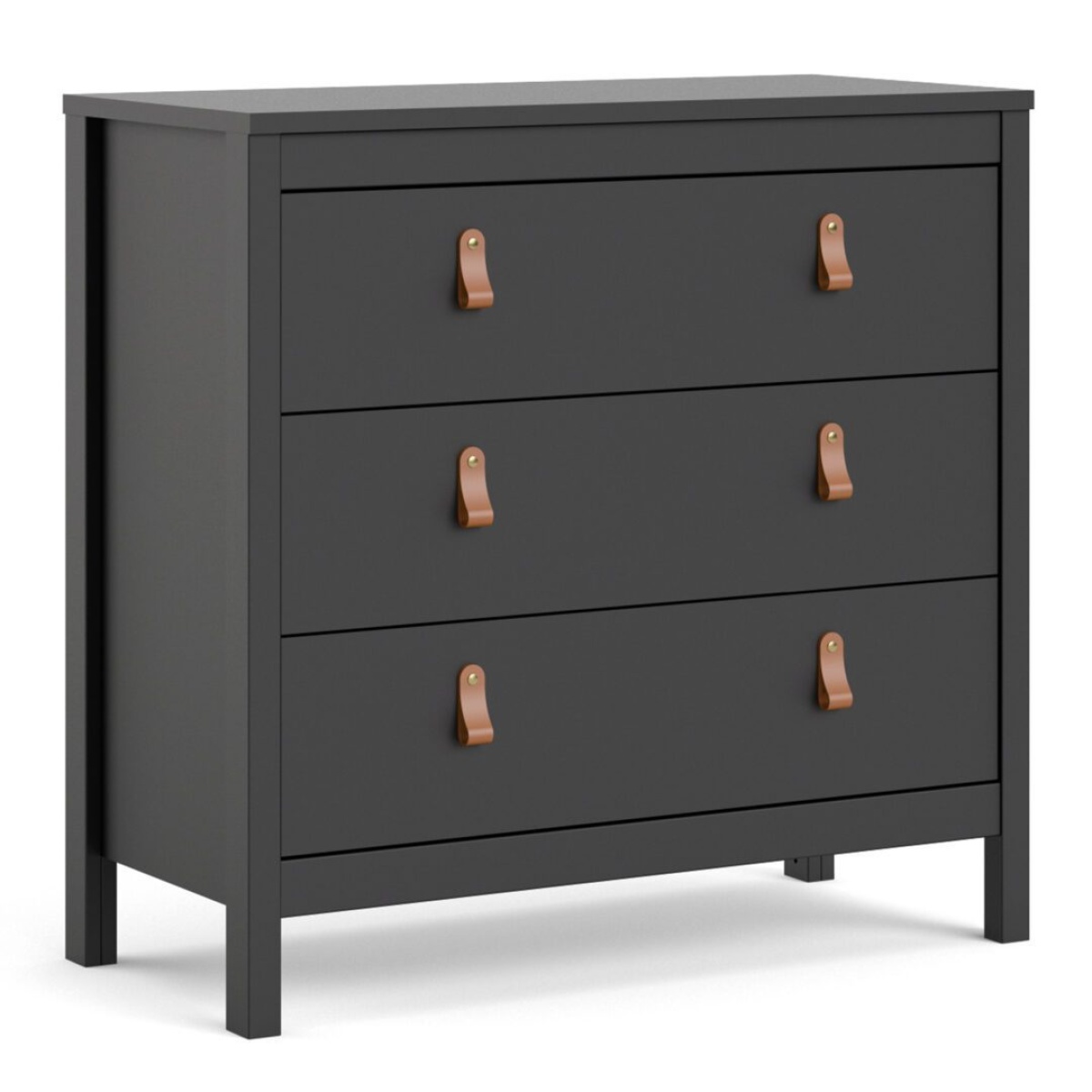 Bartikan Chest 3 Drawers in Matt Black