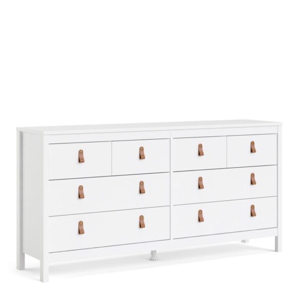 Bartikan Double Dresser 4+4 Drawers in White