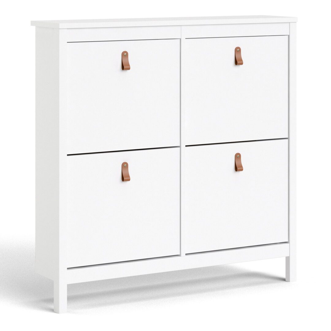 Bartikan Shoe Cabinet 4 Compartments in White