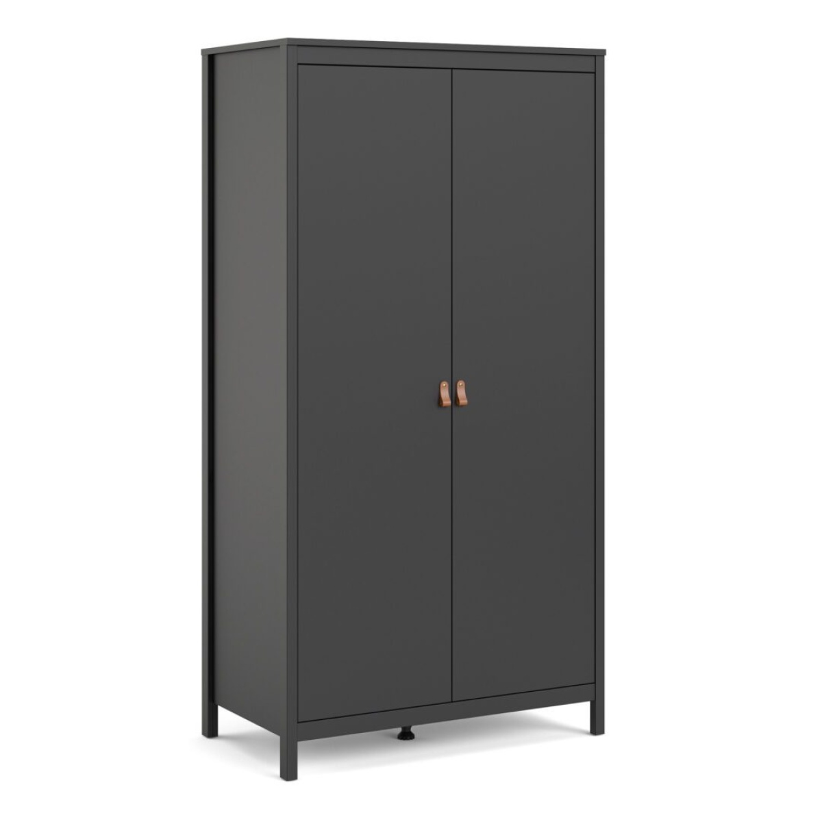 Bartikan Wardrobe with 2 Doors in Matt Black