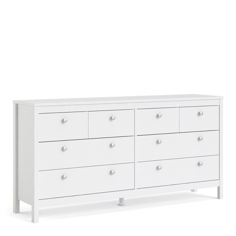 Tarid Double Dresser 4+4 Drawers In White