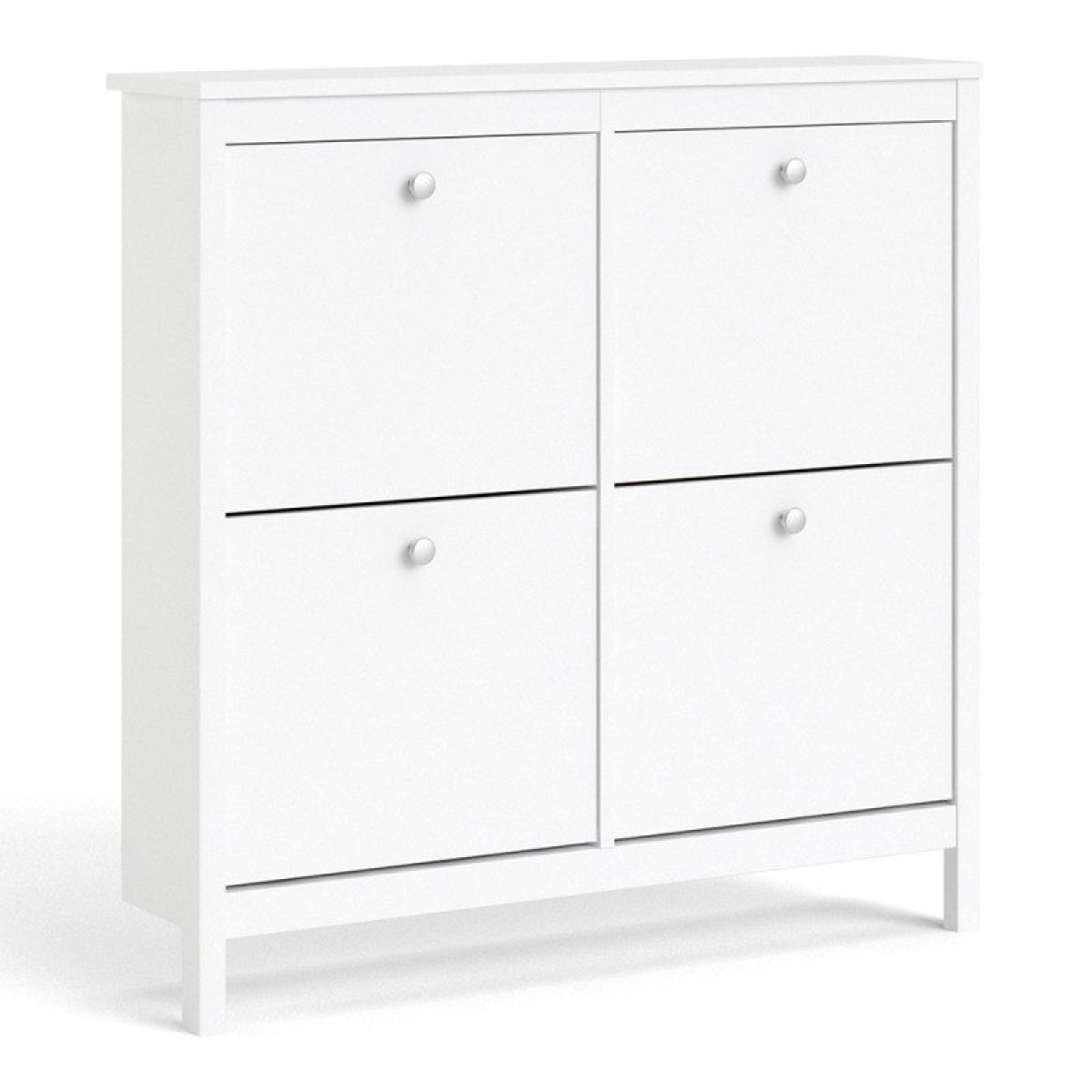 Tarid Shoe Cabinet 4 Compartments In White