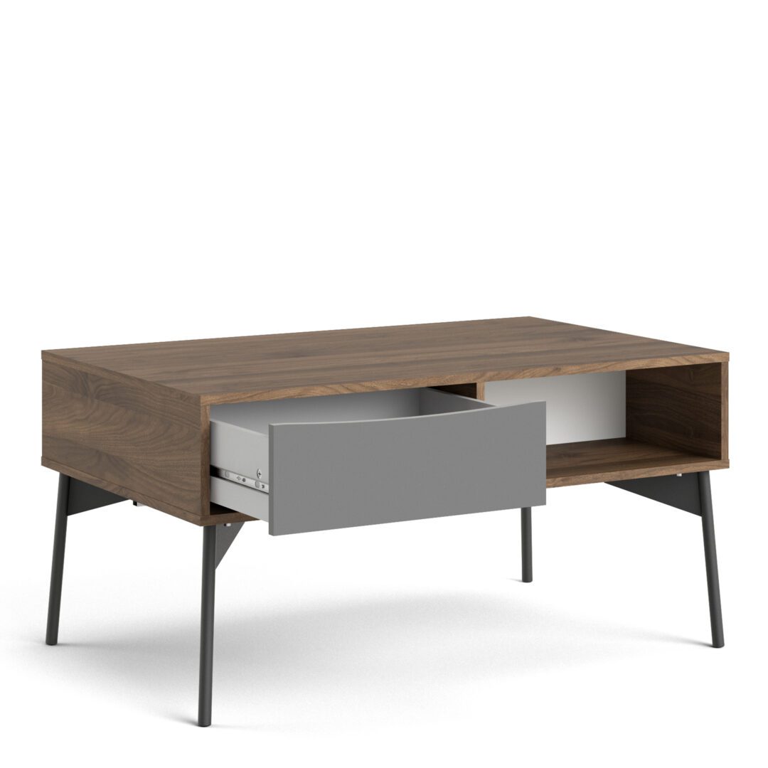 Deturni Coffee Table With 1 Drawer In Grey