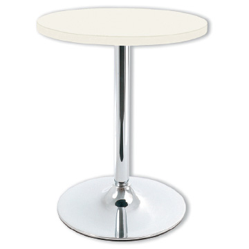 Coltine Chrome Bistro Round White Table