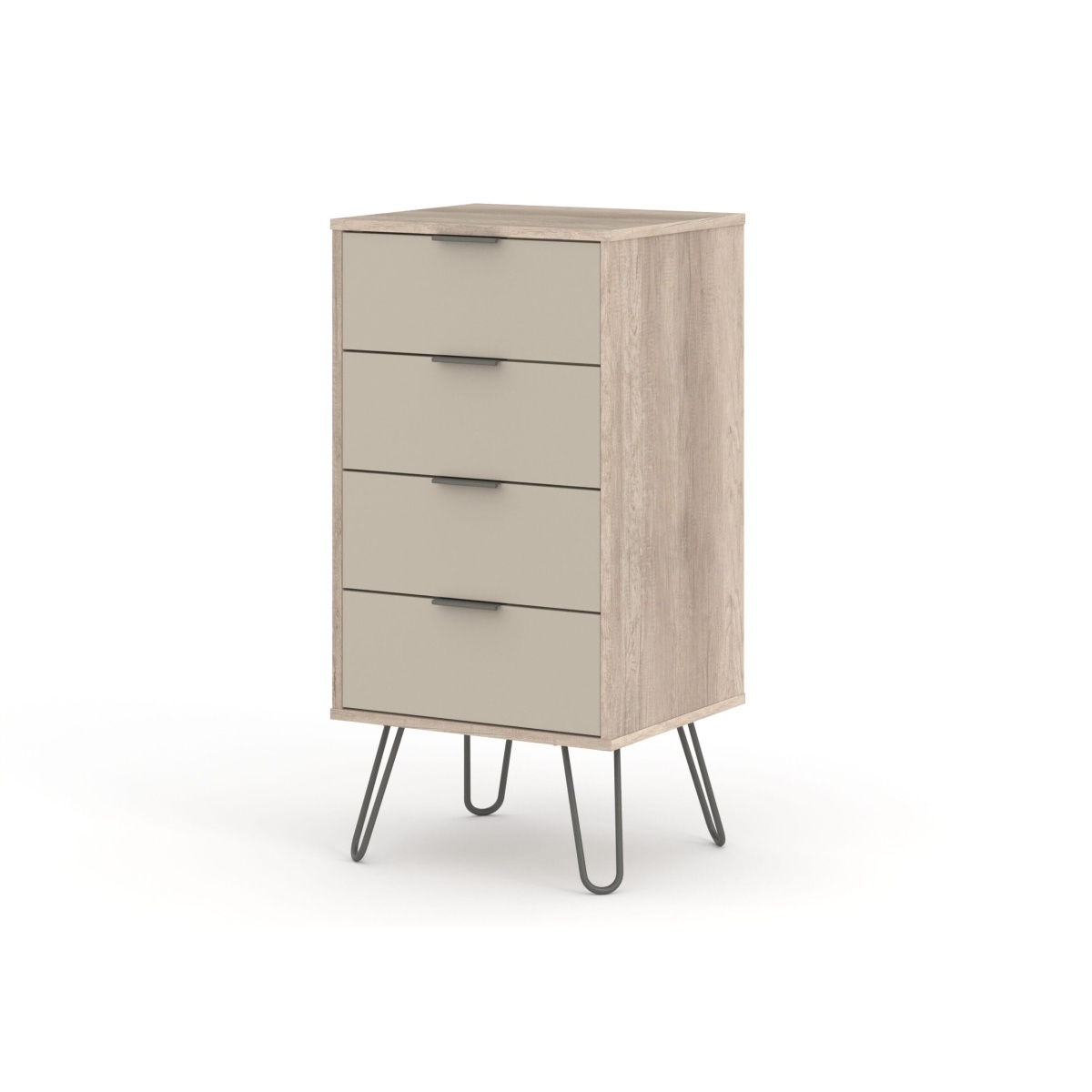 Augustine Driftwood 4 Drawer Narrow Chest Of Drawers.