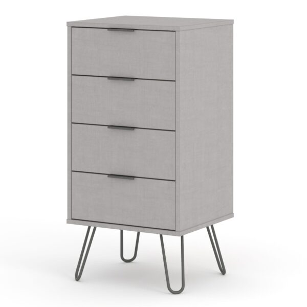Augustine Grey 4 Drawer Narrow Chest Of Drawers
