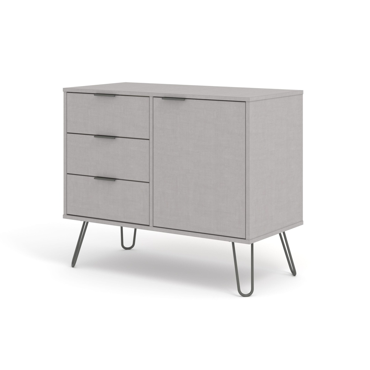 Augustine Grey Small Sideboard 1 Doors 3 Drawers