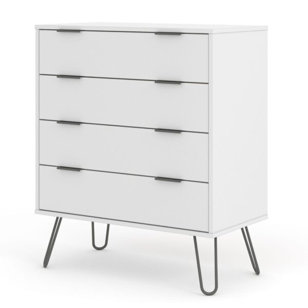 Augustine White 4 Drawer Chest Of Drawers