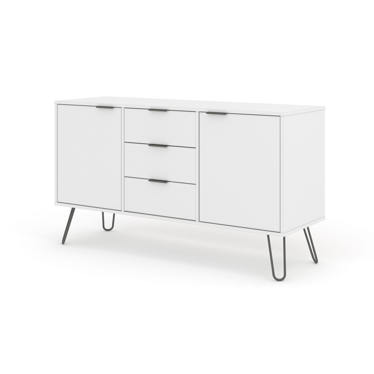 Augustine White Medium Sideboard 2 Doors 3 Drawers