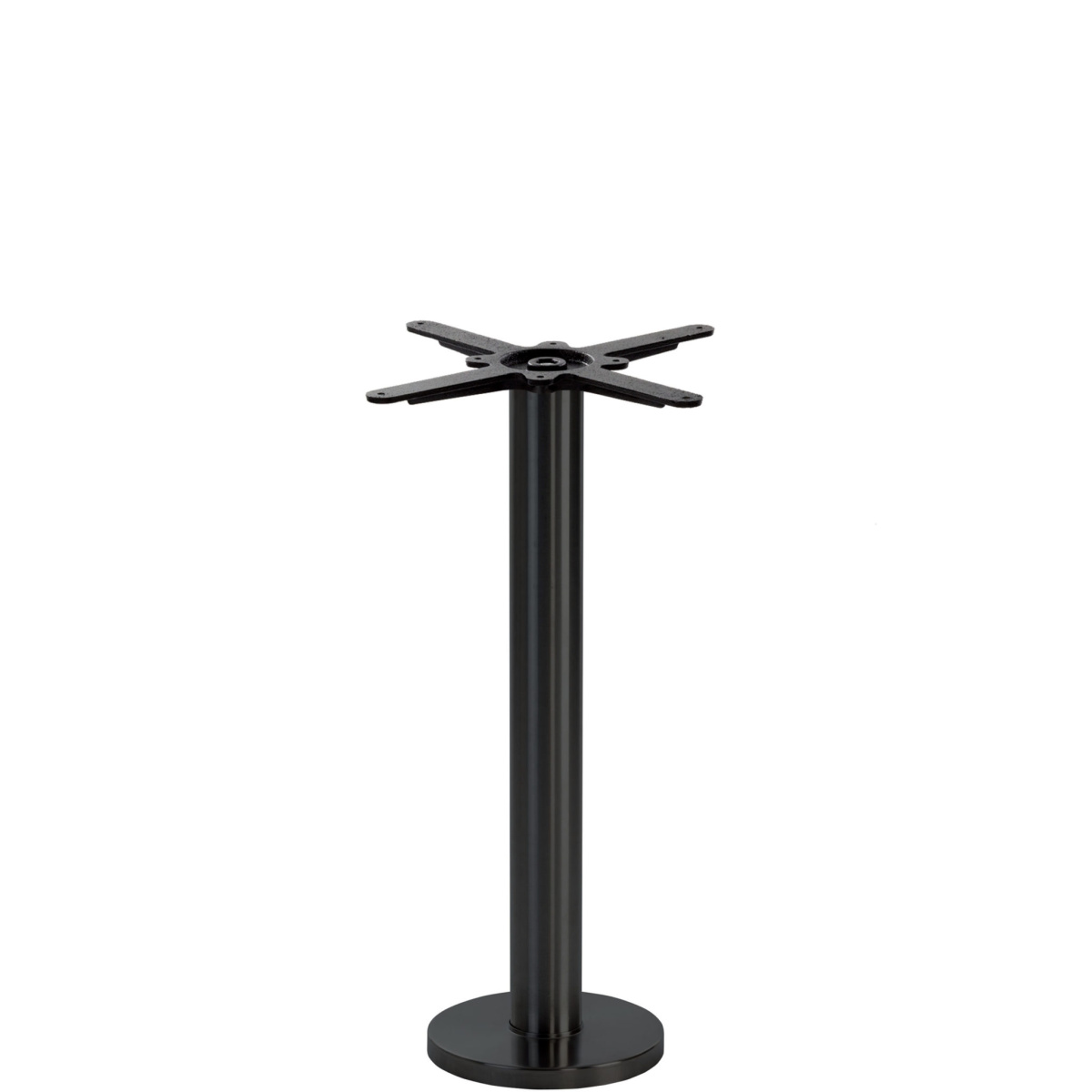 Black Round Floor Fixed Table Base - Height - 730 Mm