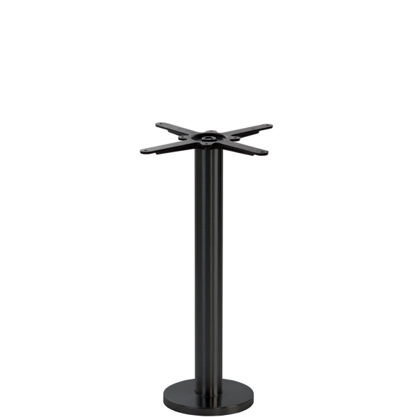 Black Round Floor Fixed Table Base - Height - 730 Mm