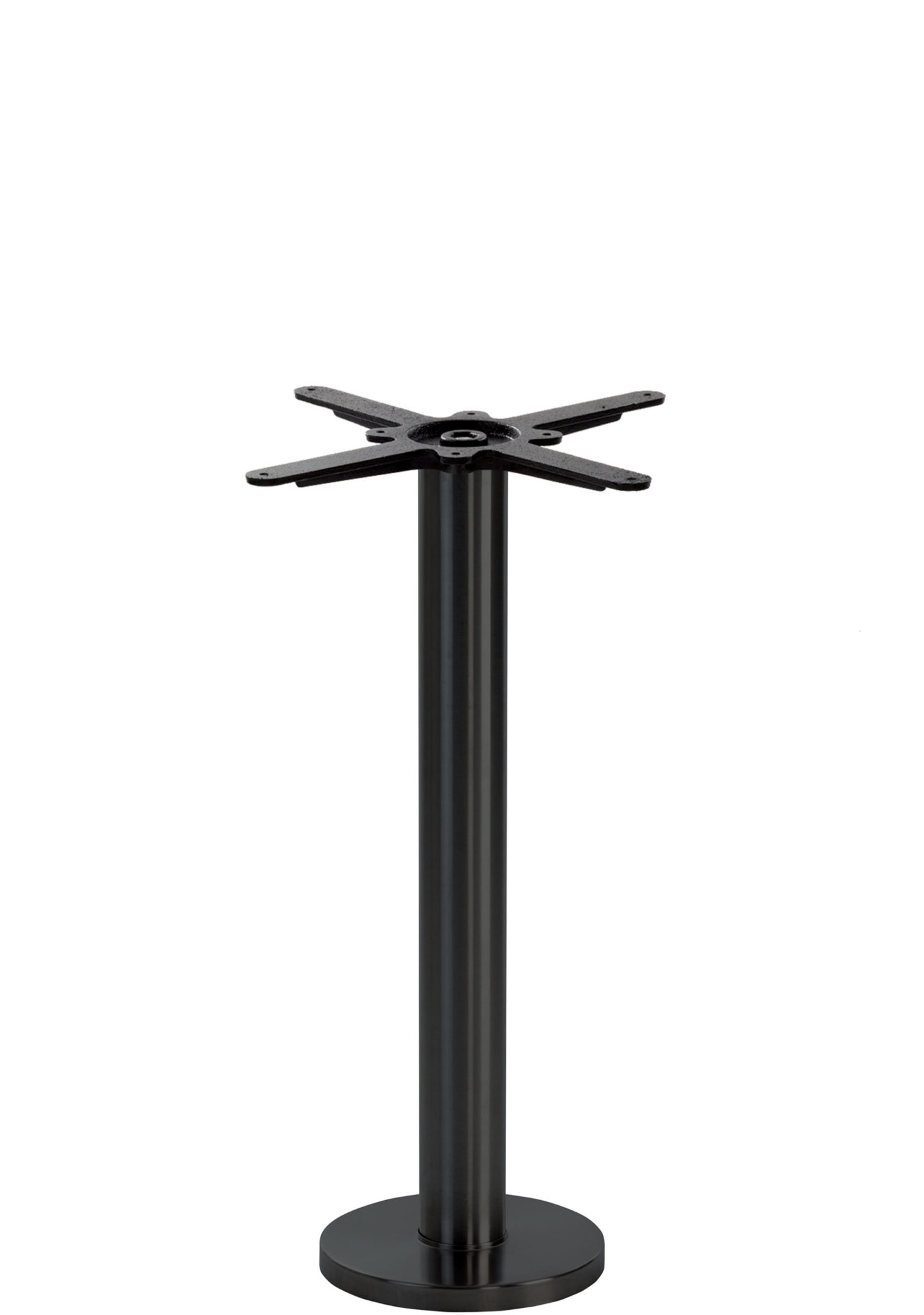 Black Round Floor Fixed Table Base - Height - 730 Mm