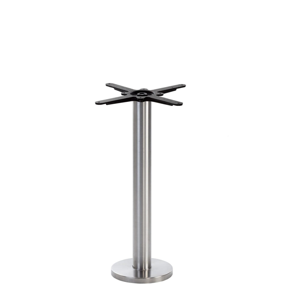 Stainless Steel Round Floor Fixed Table Base - Height - 730 Mm