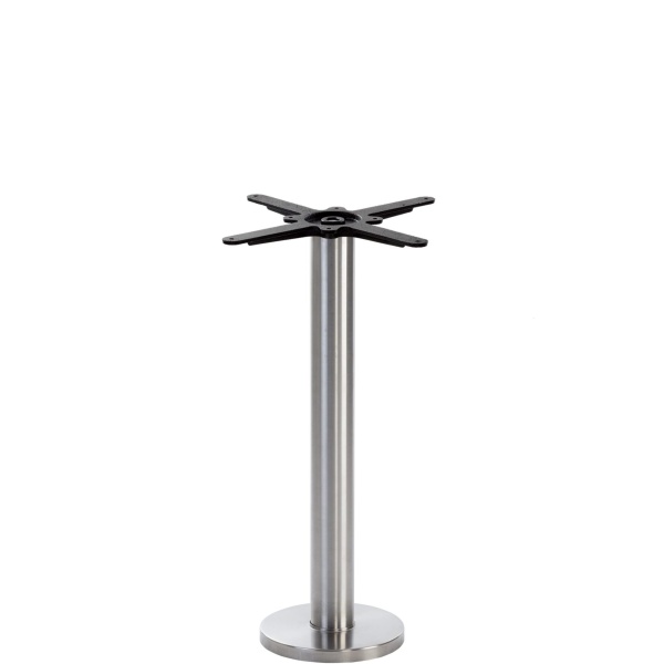 Stainless Steel Round Floor Fixed Table Base - Height - 730 Mm