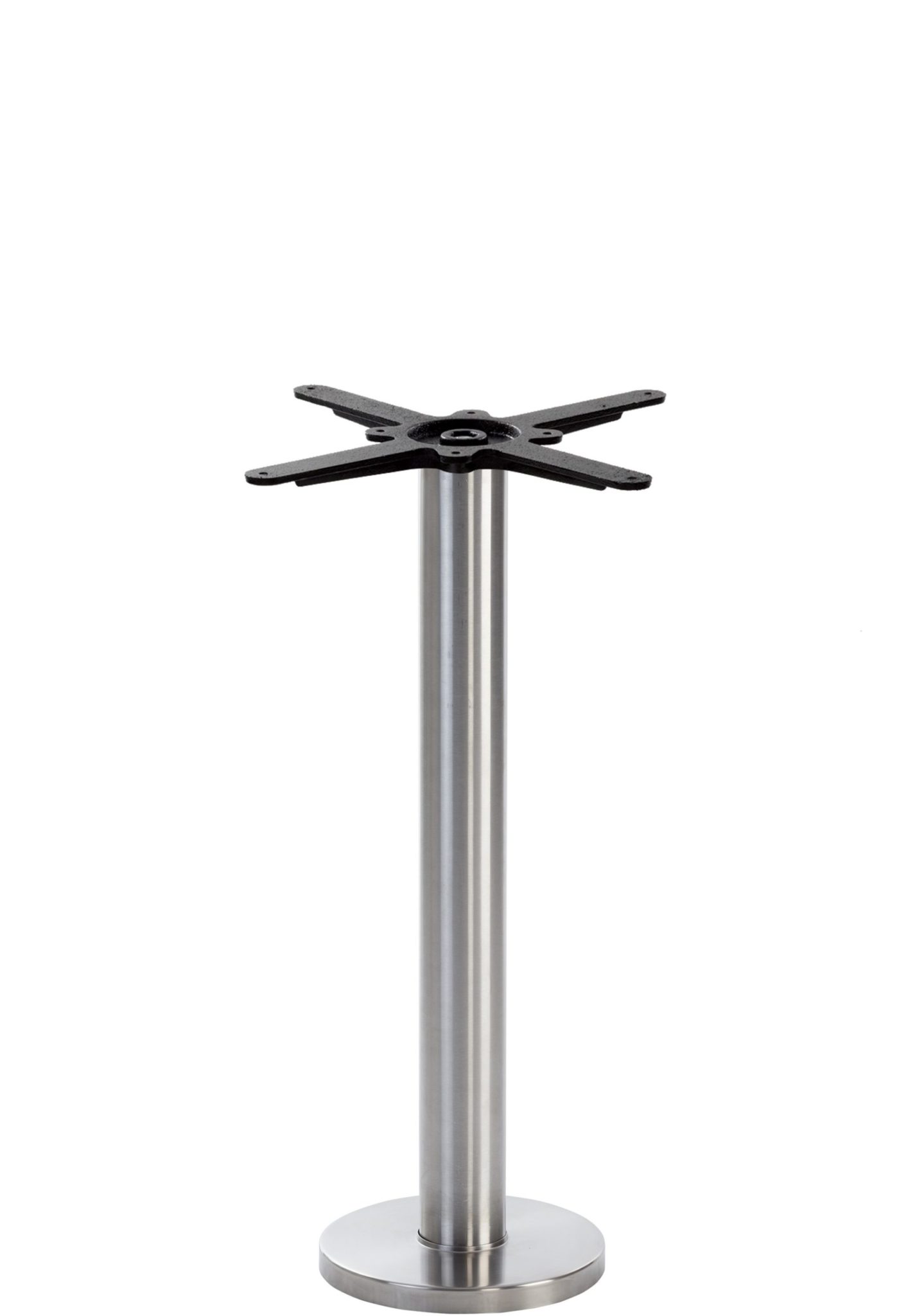 Stainless Steel Round Floor Fixed Table Base - Height - 730 Mm