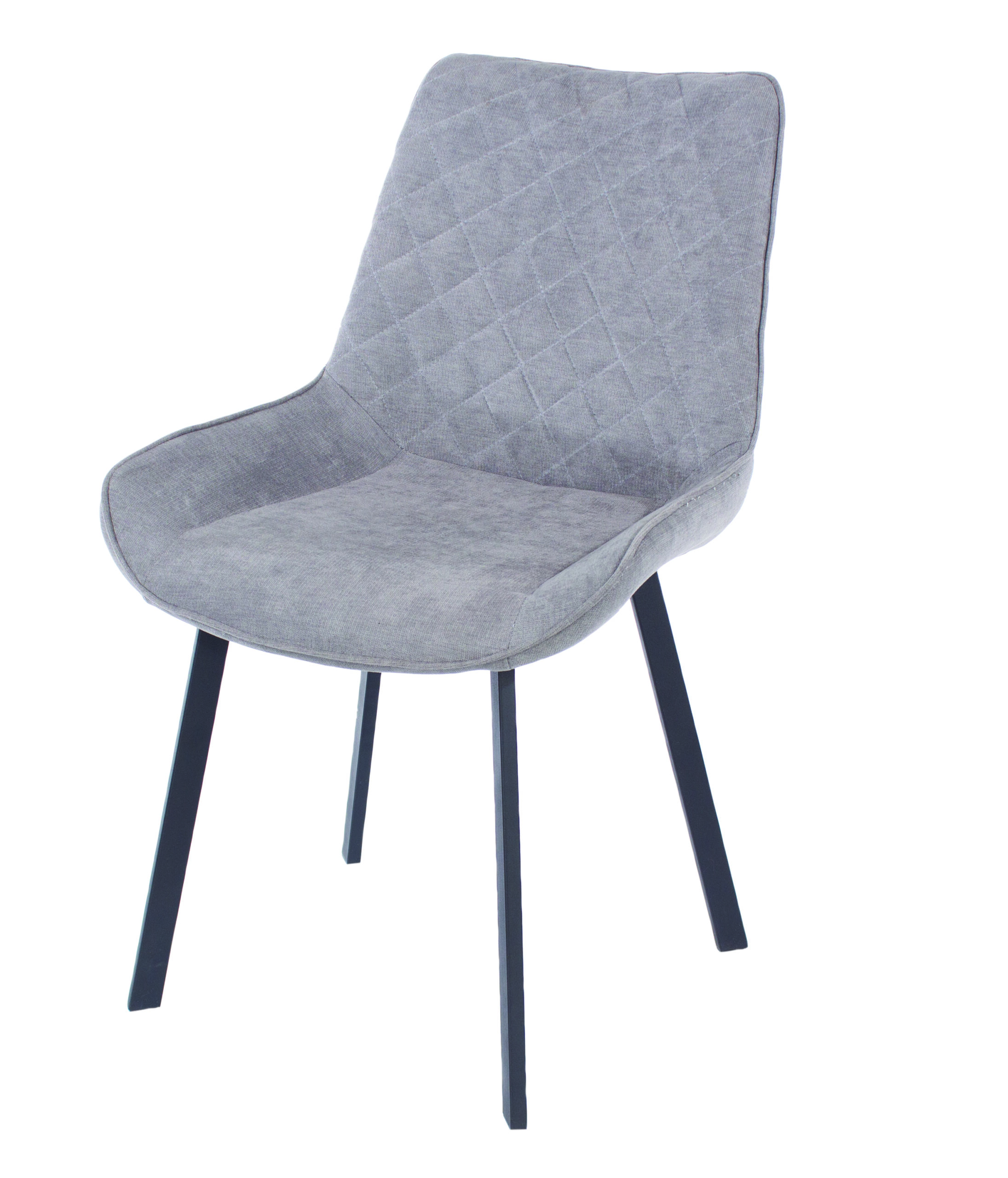 Penny Grey Fabric Chairs Black Metal, Grey Fabric Chair With Black Legs