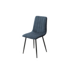 2x Straight Stitch Blue Cord Dining Chair