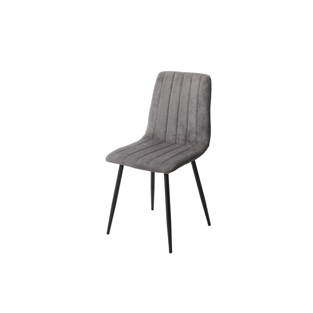 2x Straight Stitch Grey Dining Chair