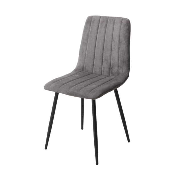 2x Straight Stitch Grey Dining Chair