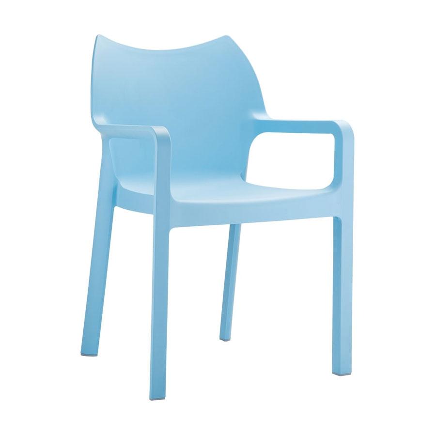 Poncho Arm Chair Glass Fibre Rein Cement - Blue
