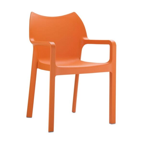 Poncho Arm Chair Glass Fibre Rein Cement - Orange