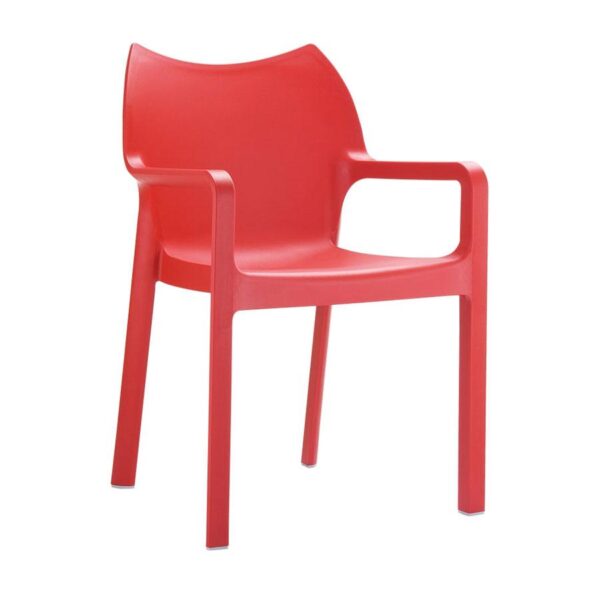 Poncho Arm Chair Glass Fibre Rein Cement - Red