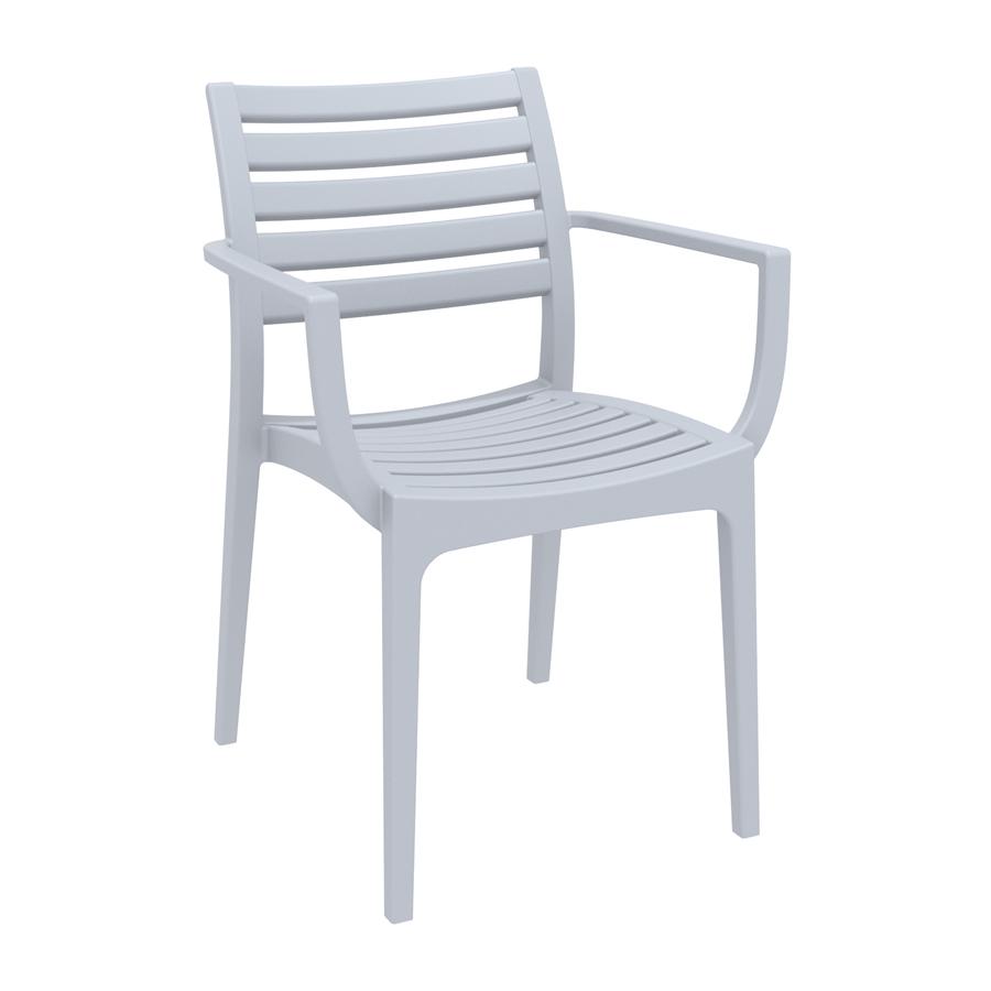 Netris Arm Chair - Silver Grey