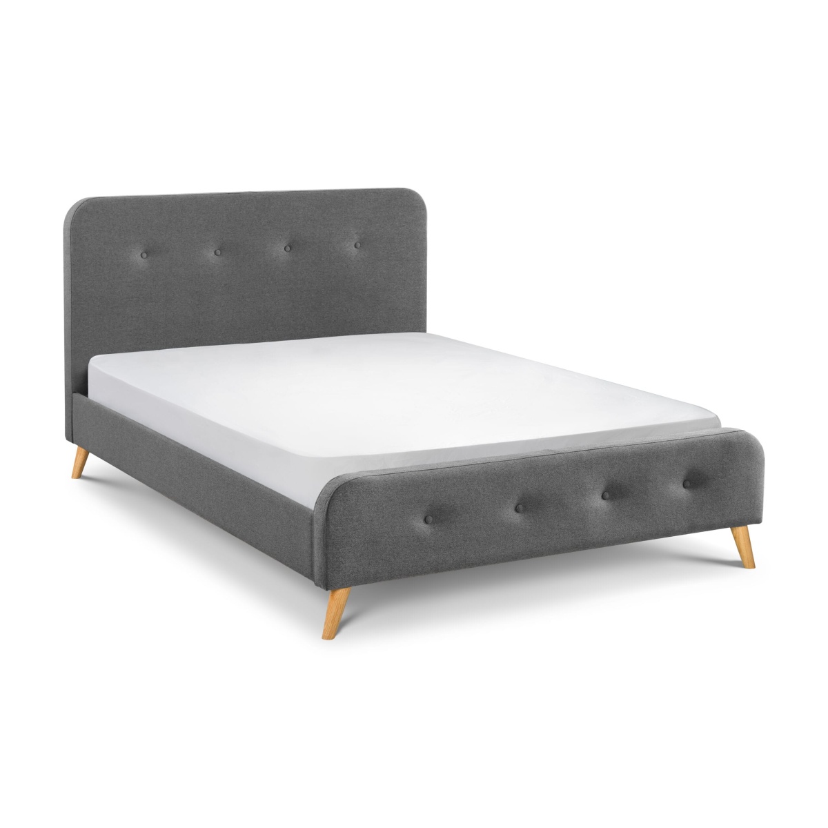 Ostrich Buttoned Bed 135Cm