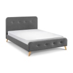 Ostrich Buttoned Bed 135Cm