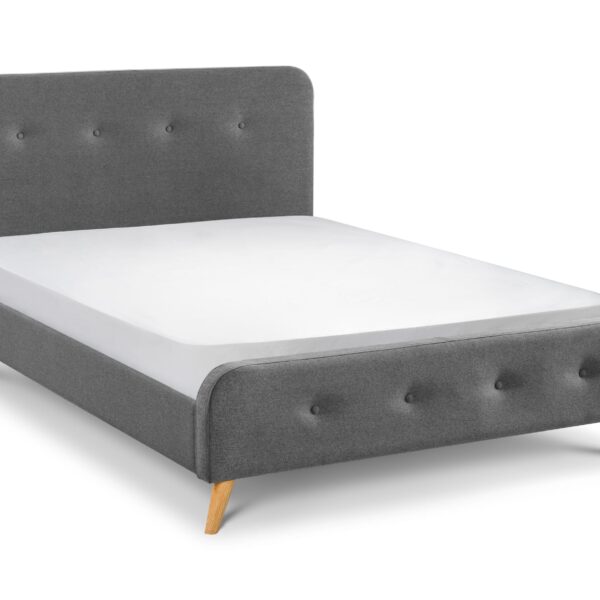 Ostrich Buttoned Bed 135Cm