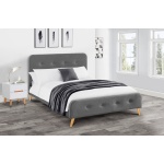 Ostrich Buttoned Bed 150Cm