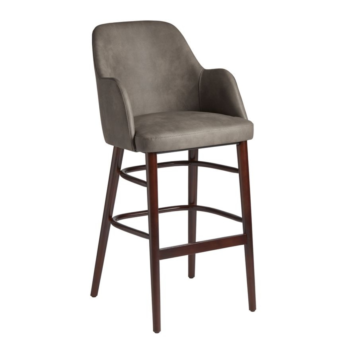 Julen Bar Stool - Steel Grey Vintage Elegance Faux Leather.