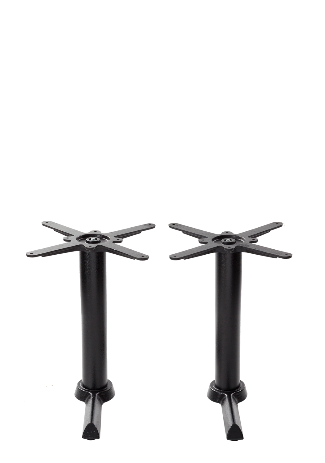 Black Cruciform Table Base - Twin - Coffee Height - 480 Mm