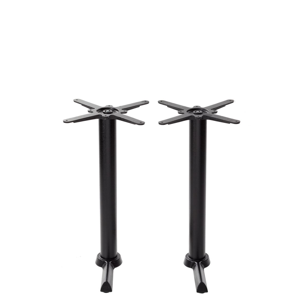 Black Cruciform Table Base - Twin - Height - 730 mm