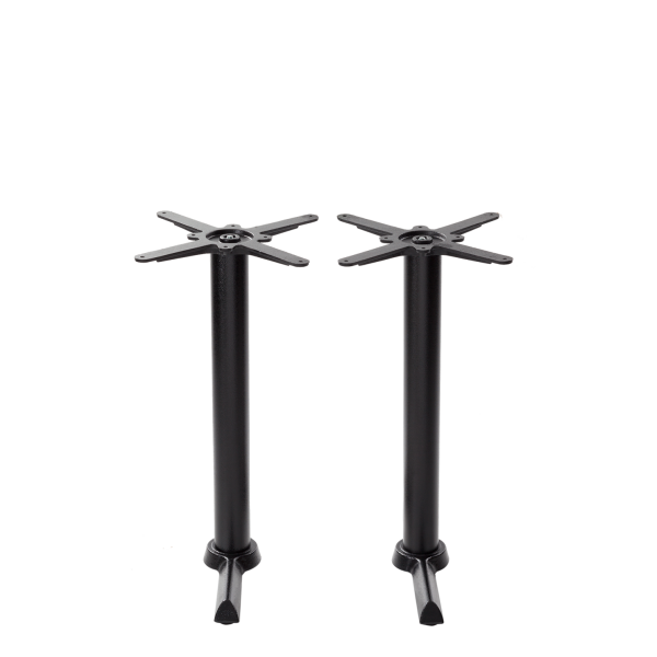 Black Cruciform Table Base - Twin - Height - 730 mm