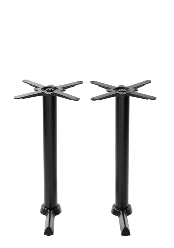 Black Cruciform Table Base - Twin - Height - 730 mm