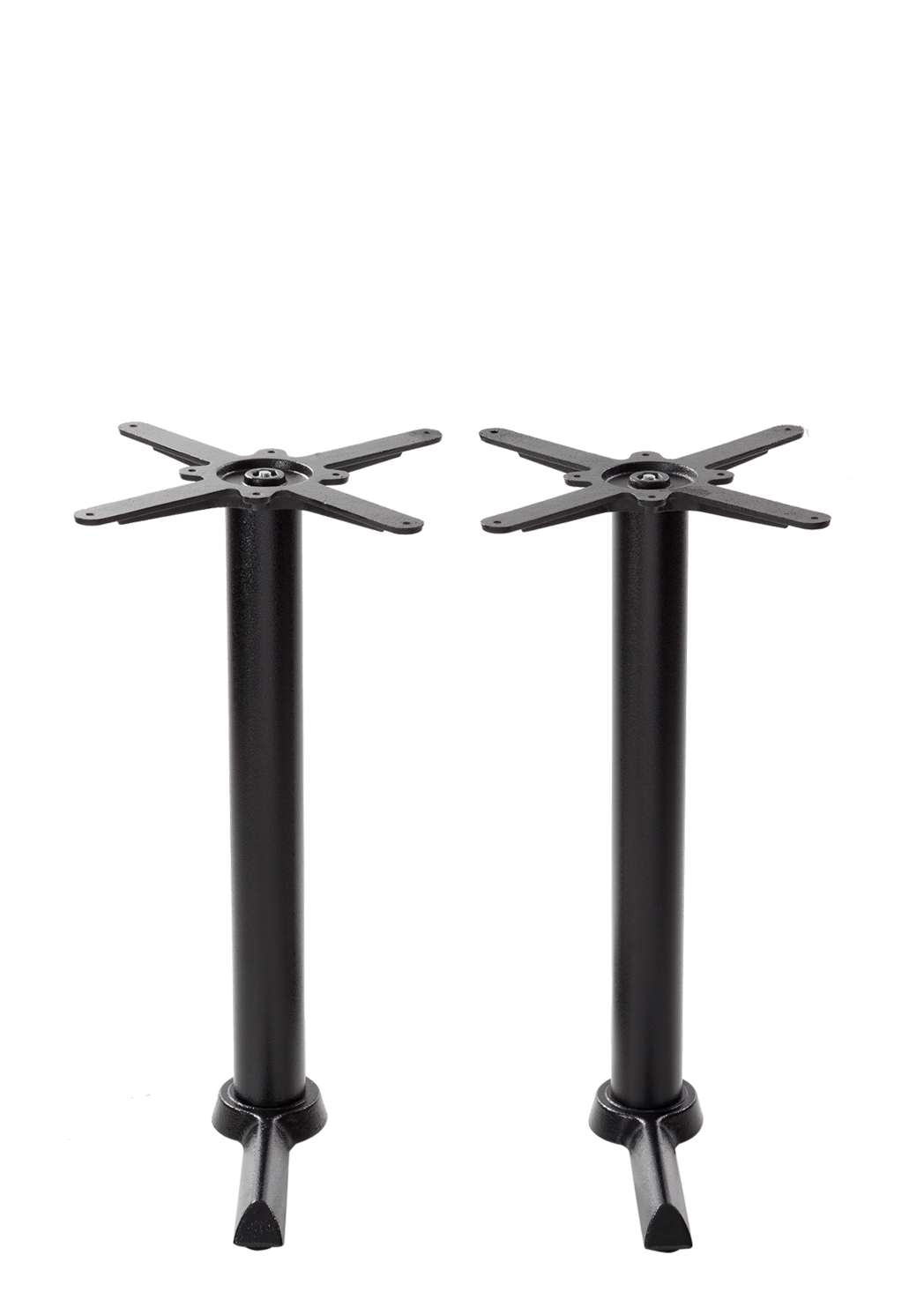 Black Cruciform Table Base - Twin - Height - 730 mm