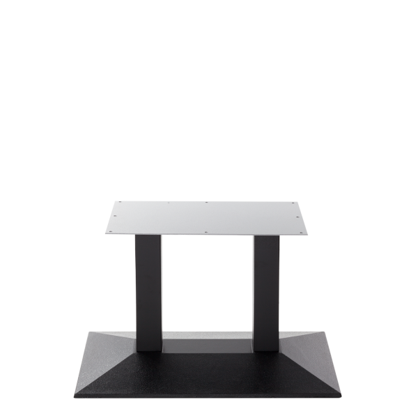 Black Cast Iron Pyramid Table Base - Twin - Coffee Height - 480 Mm