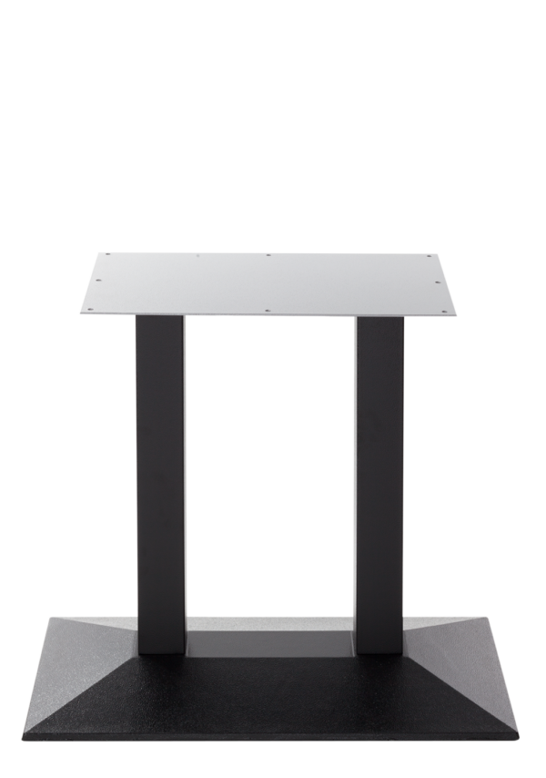 Black Cast Iron Pyramid Table Base - Twin - Height - 730 mm