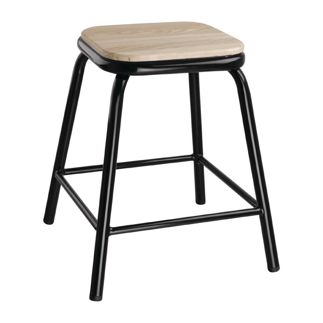 Set of 4 Calerio Industrial Fixed Height Bar Stools.