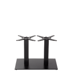 Black Cast Iron Rectangular Table Base - Twin - Coffee Height 480mm