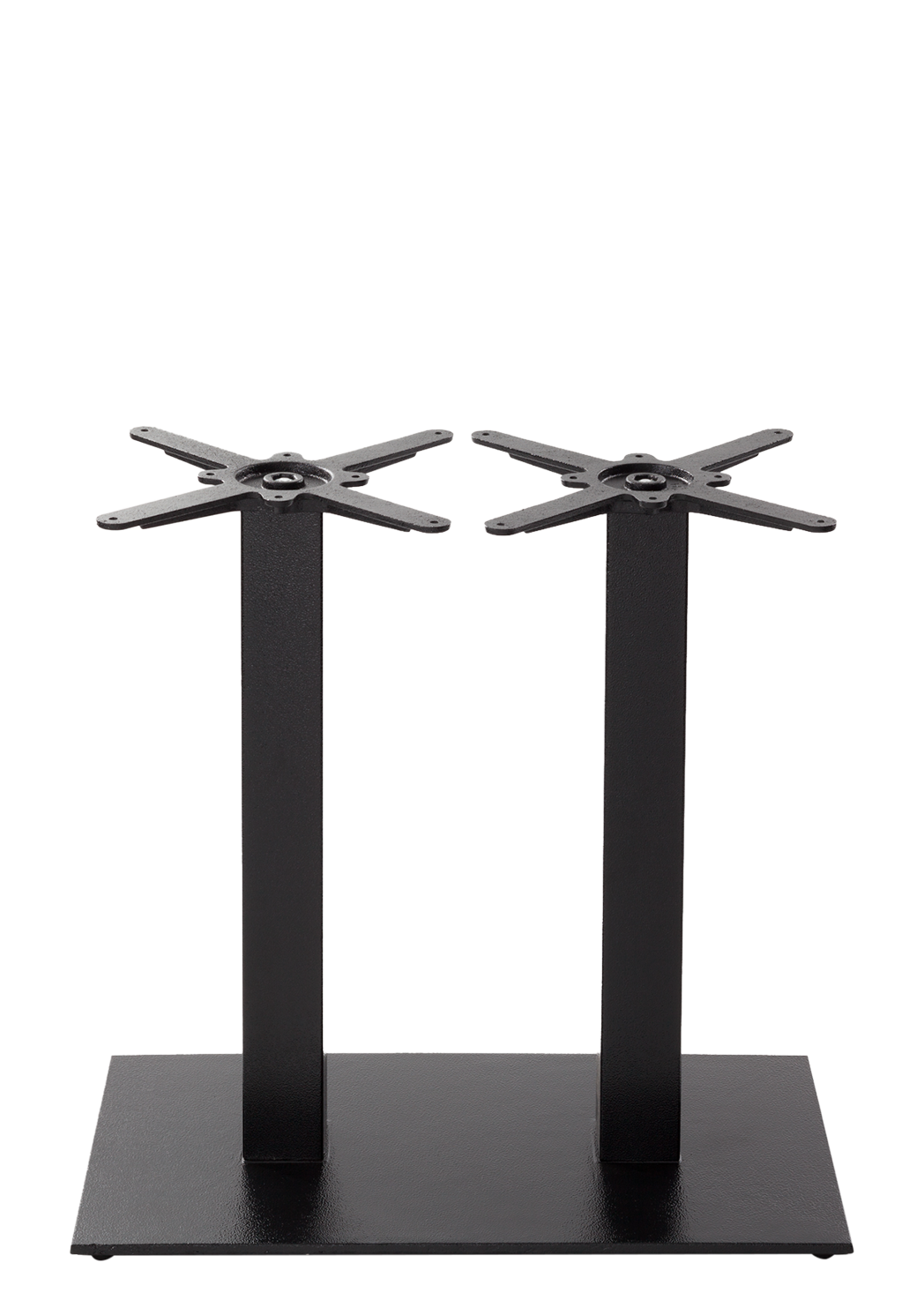 Black Cast Iron Rectangular Table Base - Twin - Height - 730 mm