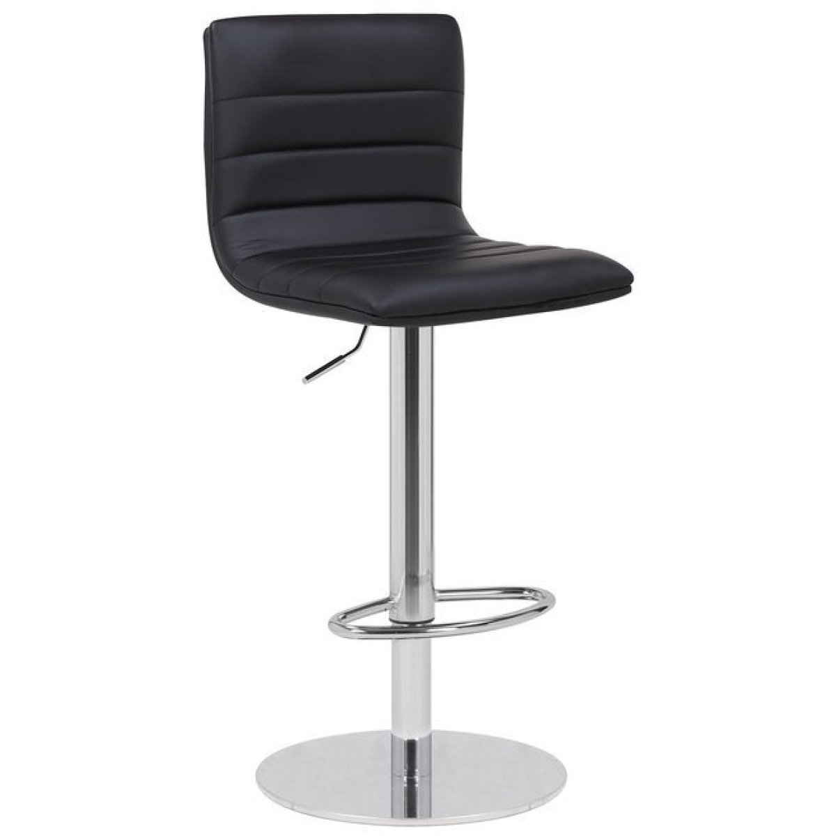 Alpino Breakfast Bar Stool Weighted Base Height Adjustable - Black.