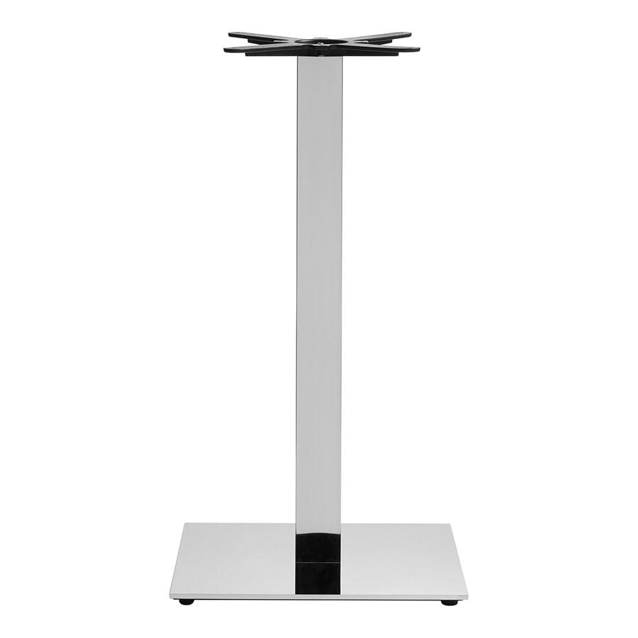 Bromley Sleek Base - Mirrored Chrome Large Square - Mid Height